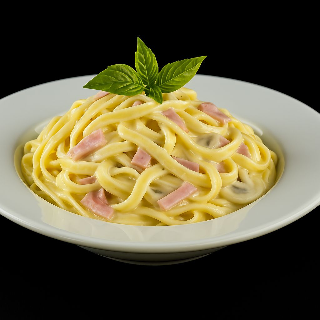 Spaghetti Panna e prosciutto